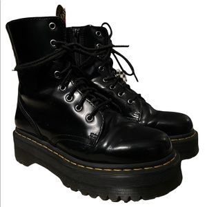 Jadon Smooth Leather Platform Boot w/ never used Wonder Balsam shoe protector